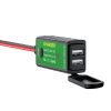 M2-A 12V 3.1A Dual USB Mobile Phone Charger Motorcycle Waterproof With Line Charger