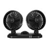 F558 With USB Mobile Phone Charging Car Fan 12/24V Car Truck Double Shaking Head Fan