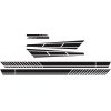 D-1037 Striped Car Sticker Car Side Door Cover Rearview Mirror Combination Sticker