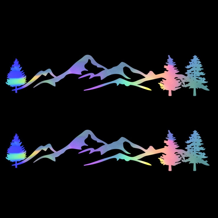 2 PCS D-791 Mountain Forest Car Sticker SUV Off-Road Vehicle Body Sticker Rear Windshield Car Sticker