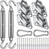 24 in 1 304 Stainless Steel Fixed Shade Sail Accessories Diamond Buckle Flower Basket Spring Buckle, Spec: