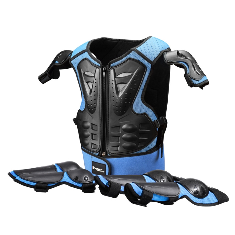GHOST RACING Motorcycle Protective Gear Children Safety Riding Sport Vest + Knee Pads + Elbow Pads Protective Suit