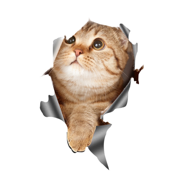 3D Stereo Cat Car Sticker Car Body Scratches And Occlusion Stickers