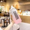 Frosted Gradient Color Large-Capacity Sports Water Cup Outdoor Portable Straw Water Bottle