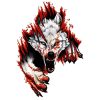 3D Realistic Wolf Head Hood Door Car Body Decoration Stickers Scratches Cover Waterproof Car Stickers