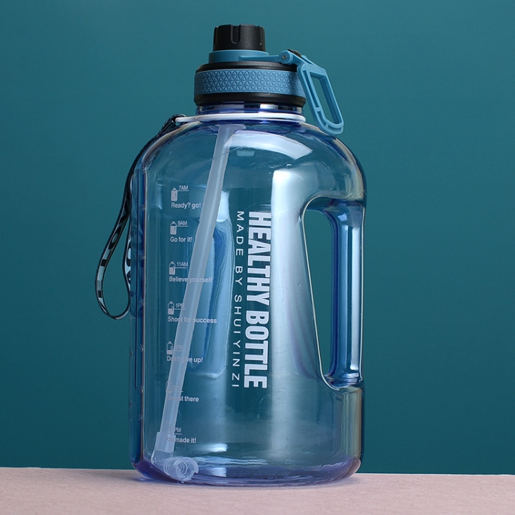 Large-Capacity Water Cup Sports And Fitness Straw Large Water Bottle Heat-resistant Plastic Barrel