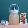 Portable Large Belly Water Cup High Temperature & Drop Resistant Straw Cup