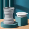 AK1313 320ml Portable Silicone Folding Water Cup With Lid