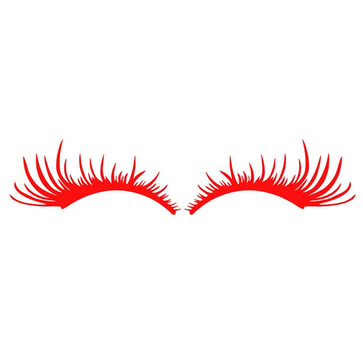 1pair Car Big Lamp Eyebrow Sticker Sexy Eye Eyelash Car Sticker