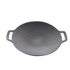 Outdoor Camping BBQ Cast Iron Grill Pan,Style: