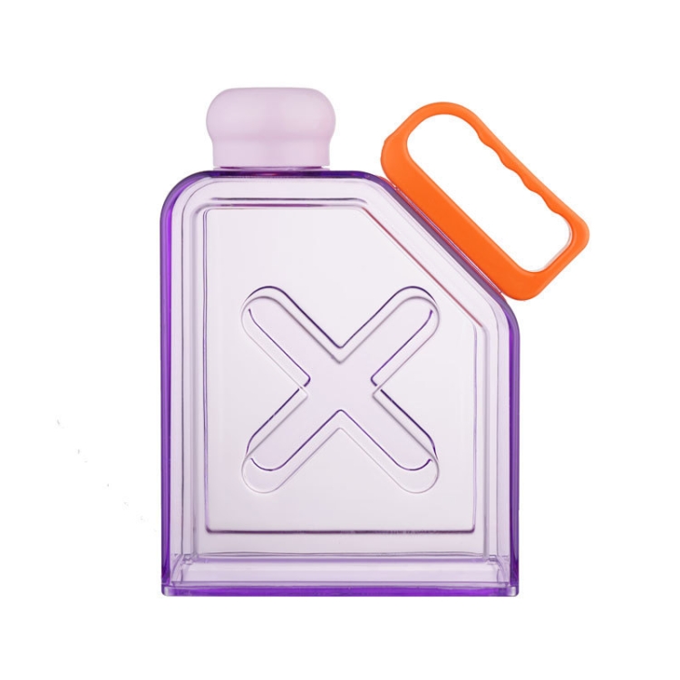 Square Fitness Sports Large Capacity Plastic Water Cup with Handle