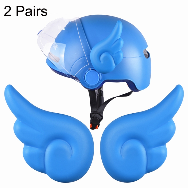 2 Pairs Motorcycle Helmet Angel Wings Decoration
