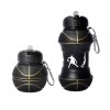 Outdoor Sports Anti-fall Water Bottle Portable Leak-proof Silicone Folding Cup, Shape: