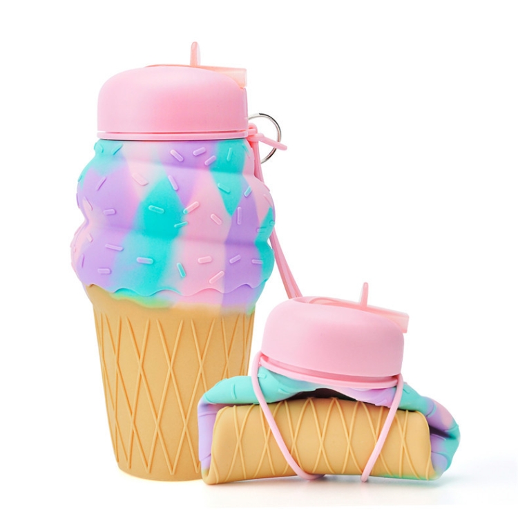 Cute Cartoon Foldable Sports Water Bottle