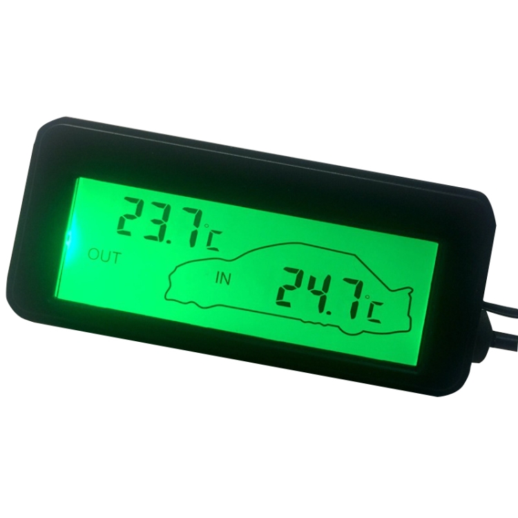 Car Inside and Outside Backlit Mini Digital Thermometer