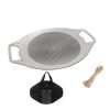 NOBANA Outdoor BBQ Pan Camping Stainless Steel Frying Pan, Style: