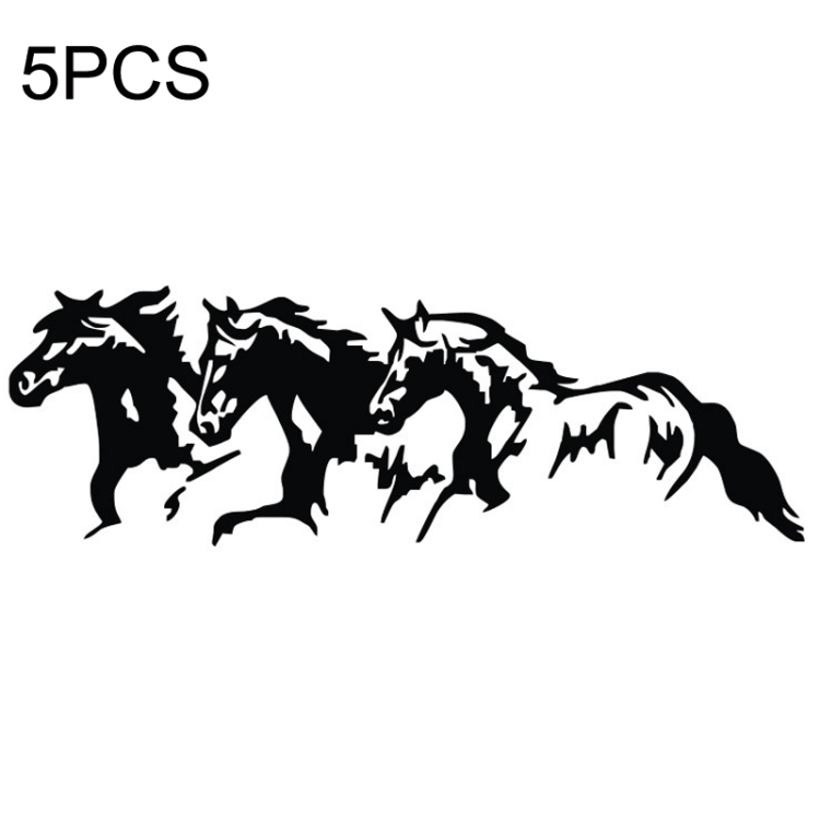 5PCS FGM-002 Carving Reflective Stickers Galloping Horse Car Body Sticker