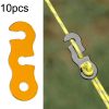 10pcs Outdoor Barracks Aluminum Alloy Umbrella Rope Buckle S-shaped Wind Rope Buckle