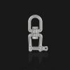304 Stainless Steel 360 Degree Rotating 8-Shaped Chain Snap Ring Connecting Hook Swivel