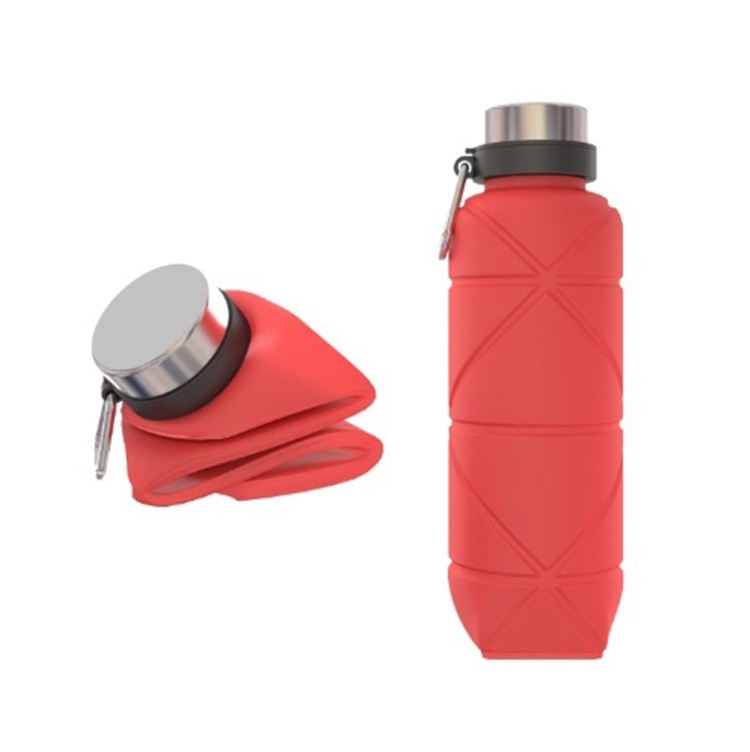 Outdoor Silicone Folding Water Cup Telescopic Water Bottle Travel Drinking Cup With Carabiner