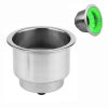 15LED Stainless Steel Cup Holder Yacht RV Modification