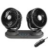 12V/24V Vehicle Electric Oscillating Head Rotatable Double Head Fan