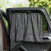 2pcs Car Curtain Sun Protection Mesh Suction Cup Sunshade