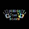 10pcs Kids On Board Warning Car Stickers Reflective Scratch Body Stickers