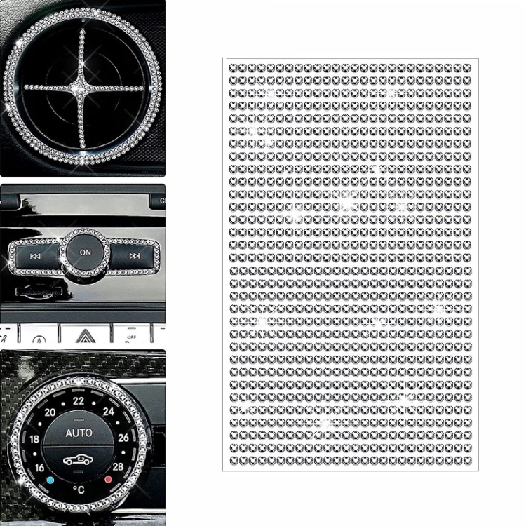 4mm DIY Self-adhesive Shiny Crystal Sticker Car Decoration Sticker