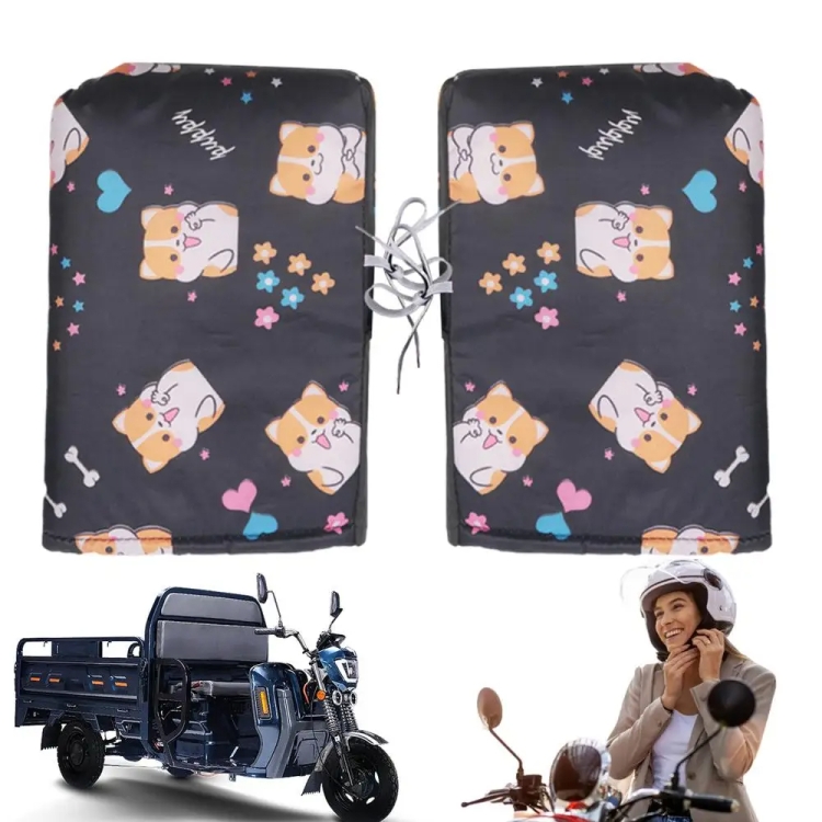 Winter Electric Vehicle Warm Waterproof Velvet Handle Cover