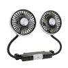 Car Double-head Hose Seat Fan with Light