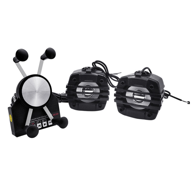 Motorcycle Mobile Phone Charging Stand With Bluetooth MP3 Speaker