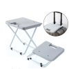 Portable Folding Stool Iron Frame Legs Lightweight Collapsible Chair