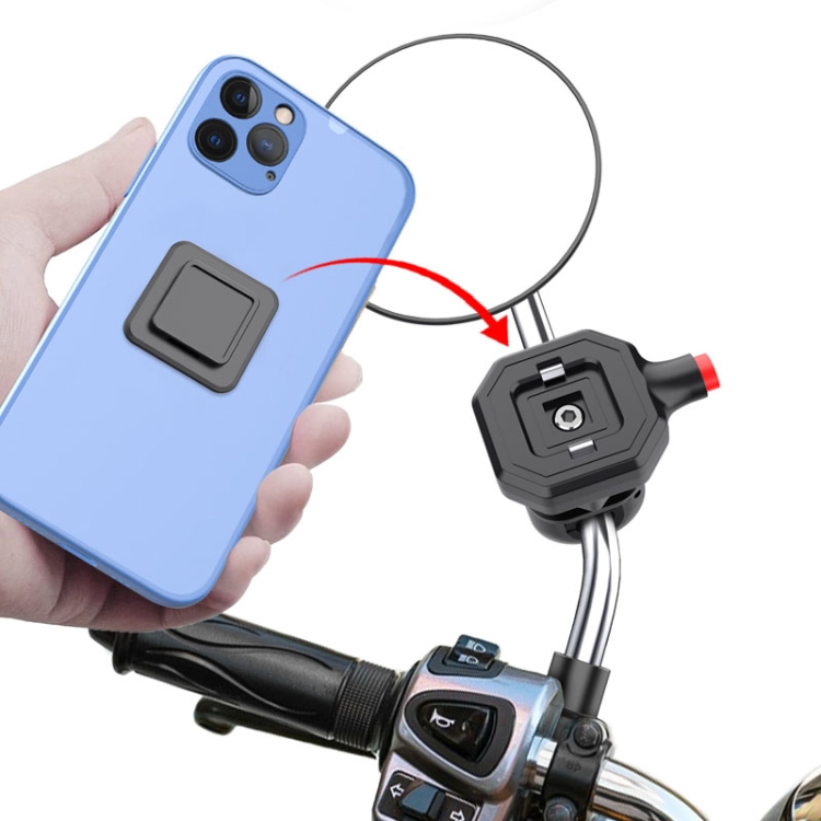 Bicycle Motorcycle Cell Phone Holder Rearview Mirror Handlebar Outdoor Riding Navigation Holder