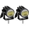 1pair 12V-85V Motorcycle Headlights Dual-color Automotive LED Working Headlights