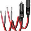 16AWG 15A 12V/24V Fused Cigarette Lighter Plug With Lead