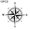10pcs  Art Design Vinyl NSWE Compass Car Stickers Decals Black/Silver