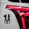 10 PCS QYPF ANGEL DEVIL Sexy Girl Car Sticker Car Styling Decal, Size: 18x14cm