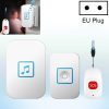 CACAZI C86 Wireless SOS Pager Doorbell Old man Child Emergency Alarm Remote Call Bell, EU Plug