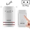 CACAZI V027G One Button One Receivers Self-Powered Wireless Home Kinetic Electronic Doorbell, UK Plug