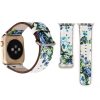 Fashion Pastoralism Style Little Floral Pattern Women Watch Leather Wrist Band For Apple Watch Series 7 41mm / 6&SE&5&4 40mm / 3&2&1 38mm