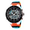 SKMEI 1016 Multifunctional Men Outdoor Sports Camouflage Noctilucent Waterproof Double Digital Watch