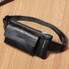 WEIXIER 9526 Men Leisure Style PU Leather Single Shoulder Crossbody Bag Waist Pack