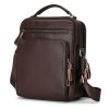 6028 Multifunctional Fashion Top-grain Leather Messenger Bag Casual Men Shoulder Bag