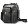 6029 Multifunctional Fashion Top-grain Leather Messenger Bag Casual Men Shoulder Bag
