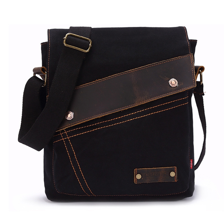AUGUR 9088 Retro Vertical Style Canvas Shoulder Messenger Crossby Bag