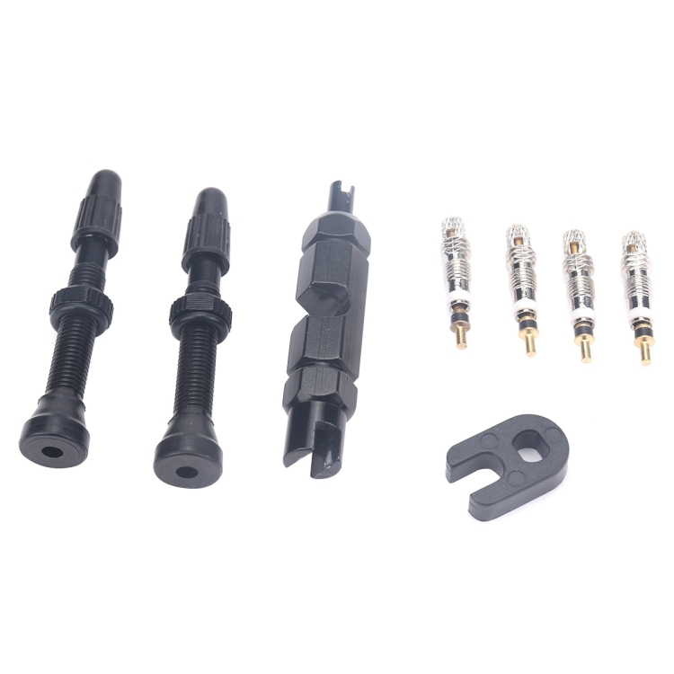 2 PCS 40mm French Tubeless Valve Stem with Repair Kit for Road Bike