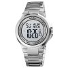 SKMEI 1712 Dual Time LED Digital Display Luminous Stainless Steel Strap Electronic Watch
