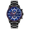 SKMEI 9250 Men Moonphase Stopwatch Date Six Pin Stainless Steel Strap Quartz Watch