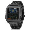 NORTH EDGE CyberTank Stainless Steel Strap Multifunctional Electronic Watch